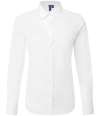 PR303 Premier Ladies Recyclight® Long Sleeve Poplin Shirt White colour image